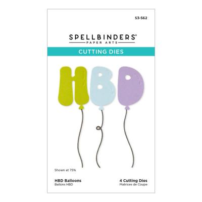 Spellbinders Aged to Perfection Etched Dies - HBD Balloons