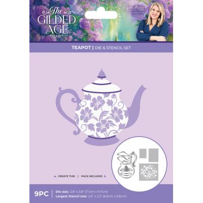 Crafter's Companion The Gilded Age Die & Stencil - Teapot