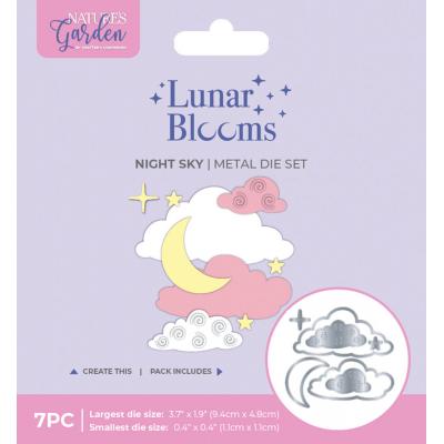 Crafter's Companion Lunar Blooms Dies - Night Sky