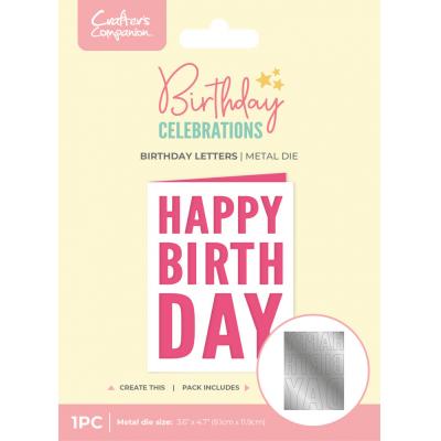 Crafters Companion Birthday Celebrations Cutting Dies - Birthday Letters