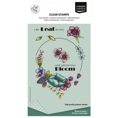 Vaessen Creative Stempel - Flowers Round Edge