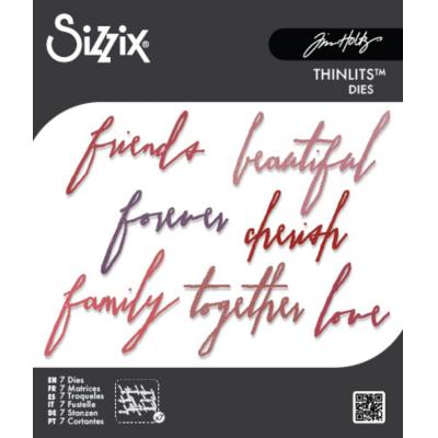 Sizzix Thinlits Die Tim Holtz - Handwritten Love