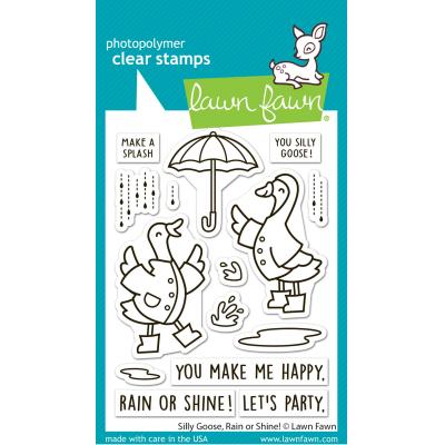Lawn Fawn Stempel - Silly Goose, Rain or Shine!
