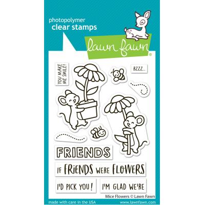 Lawn Fawn Stempel - Mice Flowers