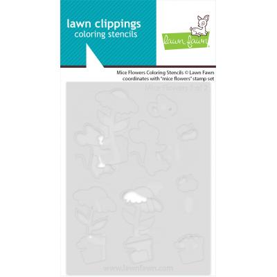 Lawn Fawn Stencil - Mice Flowers