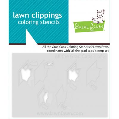 Lawn Fawn Stencil - All The Grad Caps