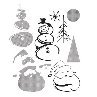 Stampers Anonymous Tim Holtz Stempel - Halftone Christmas
