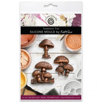 Katy Sue Designs Cosmic Shimmer Silicone Mould - Toadstool Trio