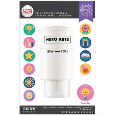 Hero Arts Sticker Stamper Starter Pack - Bookworm
