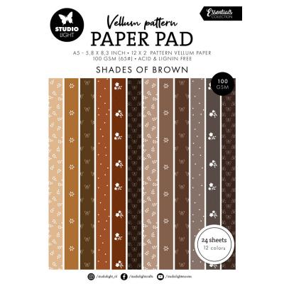 StudioLight Vellum Pattern Paper Pad - Shades Of Brown