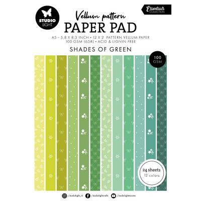 StudioLight Vellum Pattern Paper Pad - Shades Of Green
