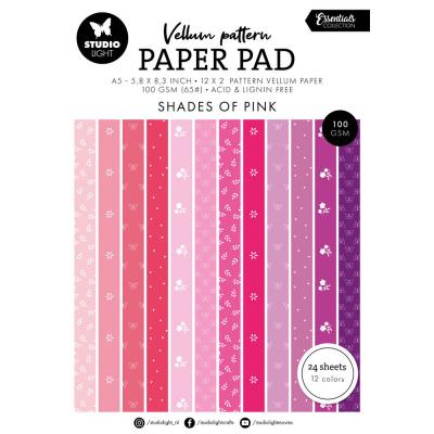 StudioLight Vellum Pattern Paper Pad - Shades Of Pink