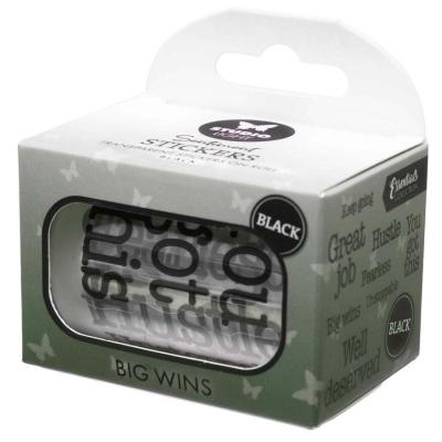 Studio Light Big Wins Black Transparent Stickers On Roll