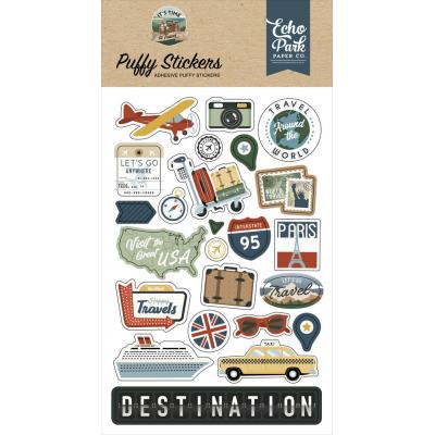 Echo Park It's Time To Travel - Puffy Stickers