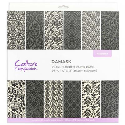 Crafter's Companion Flocked Damask - Paper Pad