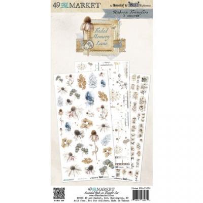 49 and Market Faded Memory Lane - Rub-On Transfers