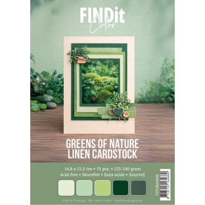 Find It Linen Cardstock - Greens Of Nature Pack