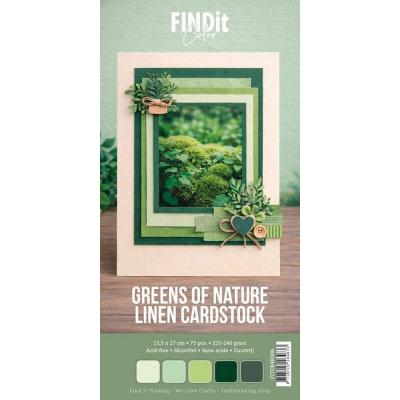 Find It Linen Cardstock - Greens Of Nature Pack