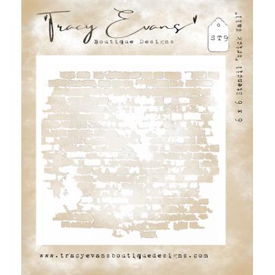 Tracy Evans Stencil - Brick Wall