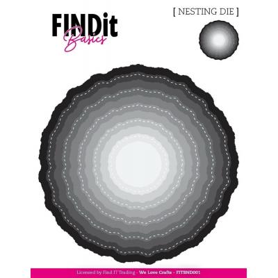 Find It Nesting Dies - Stitched Wavey Circles