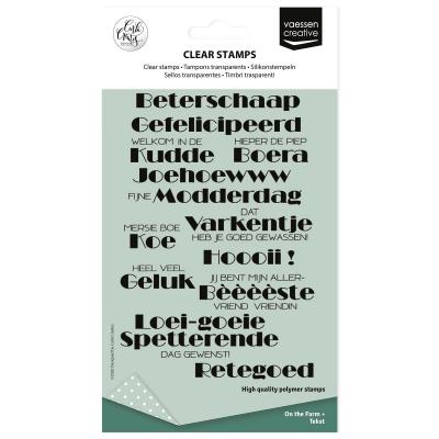 Vaessen Creative Carla Creates Stempel - Text On The Farm