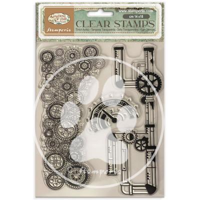 Stamperia Gardens of Time Stempel - Tubes and Clocks