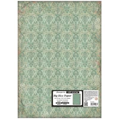 Stamperia Art Stories Big Rice Paper - Green Tapestry