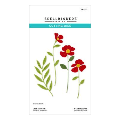 Spellbinders Poppy Song Etched Dies - Leaf & Bloom