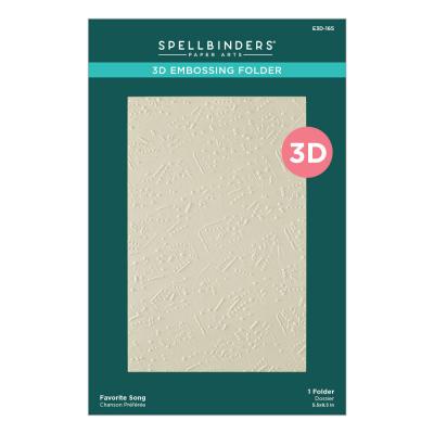 Spellbinders Poppy Song 3D Embossing Folder - Favorite Song