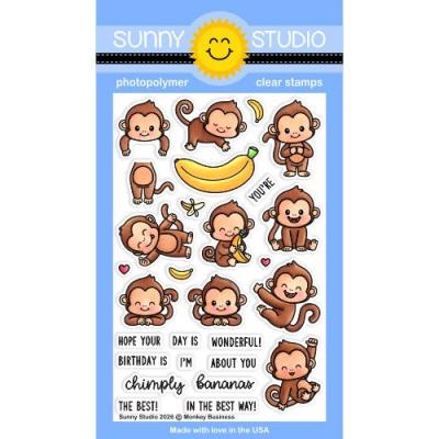 Sunny Studios Stempel - Monkey Business