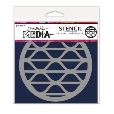 Ranger Dina Wakley MEdia Stencil - Groovy Coaster