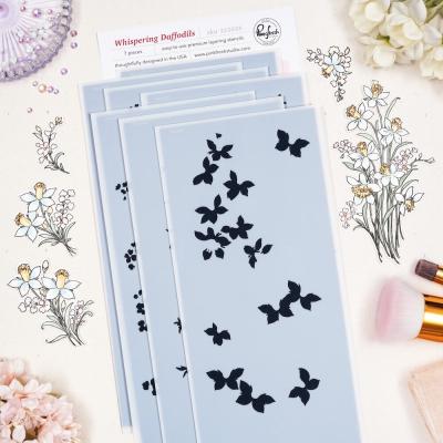 Pinkfresh Studio The Daydream Edit Stencils - Whispering Daffodils