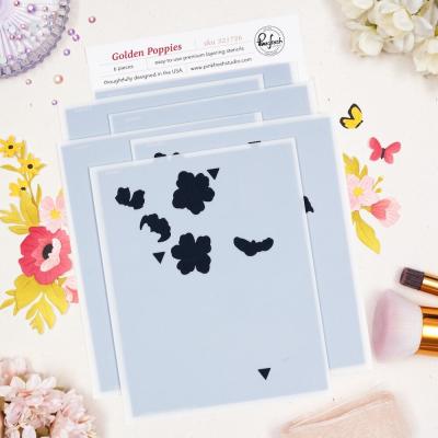 Pinkfresh Studio The Daydream Edit Stencils - Golden Poppies