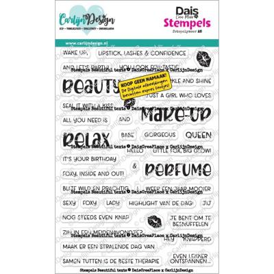 CarlijnDesign Stempel - Beautiful Teksten (ENG + NL)
