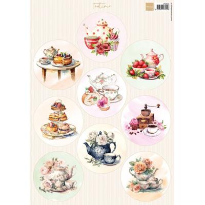 Marianne Design Decoupage Sheet - Circles Teatime