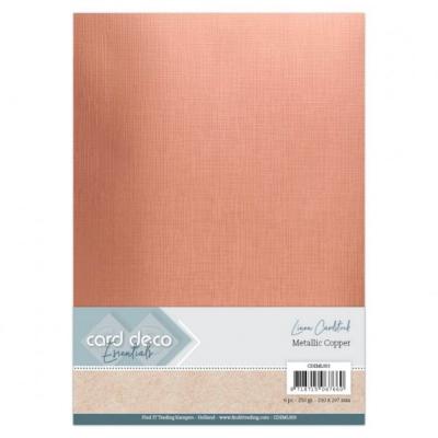 Card Deco Linen Cardstock - Metallic Copper