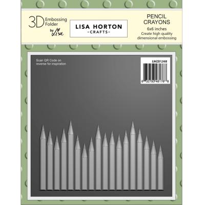 Lisa Horton Crafts 3D Embossing Folder - Pencil Crayons