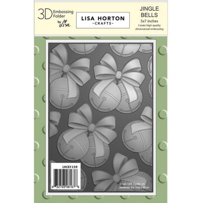 Lisa Horton Crafts 3D Embossing Folder - Jingle Bells