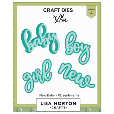 Lisa Horton Crafts XL Sentiments Dies - New Baby