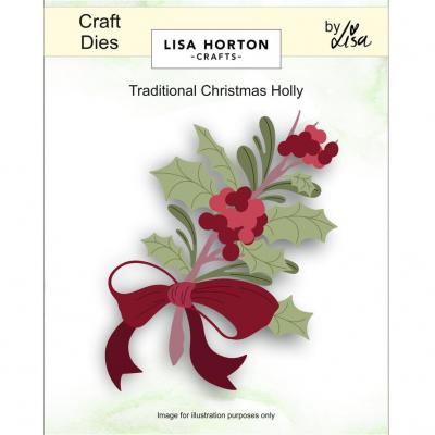 Lisa Horton Crafts Layering Dies - Traditional Christmas Holly
