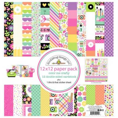 Doodlebug Color Me Crafty - Paper Pack