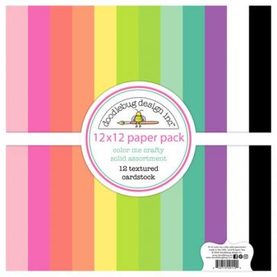 Doodlebug Color Me Crafty - Textured Cardstock
