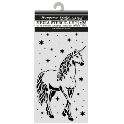 Stamperia Wonderland Stencil - Unicorn
