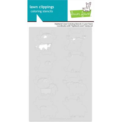 Lawn Fawn Stencil - Highland Cows!