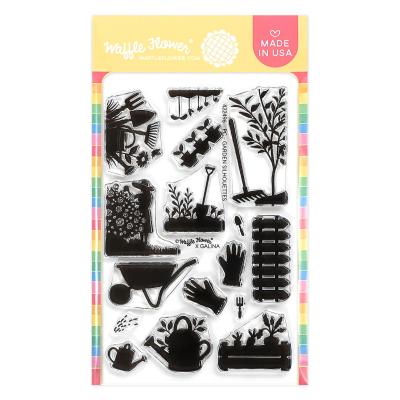 Waffle Flower Stempel - Postage Collage - Garden Silhouettes