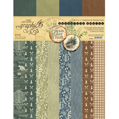 Graphic 45 Adventure Awaits - Patterns & Solids Pack