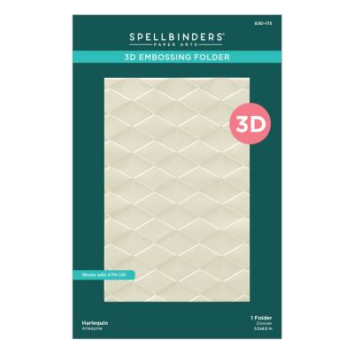 Spellbinders Checkmate 3D Embossing Folder - Harlequin