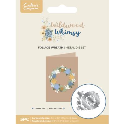 Crafter's Companion Wildwood Whismy  Metal Die - Foliage Wreath