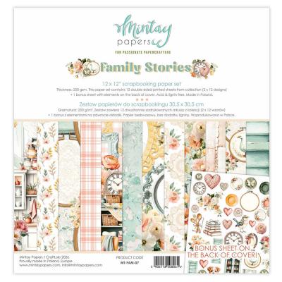 Mintay Papers Family Stories - Scrapbooking Paper Pad