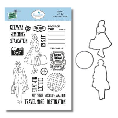 Elizabeth Craft Designs Rest & Relaxation Stamp & Die - Let's Go!